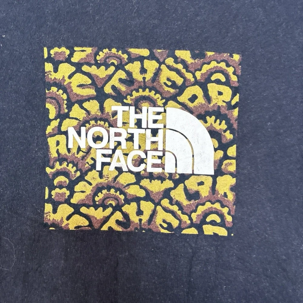 The North Face Shirt Mens Large Cotton Short Sleeve‎ Crew Neck Vtg Navy Blue